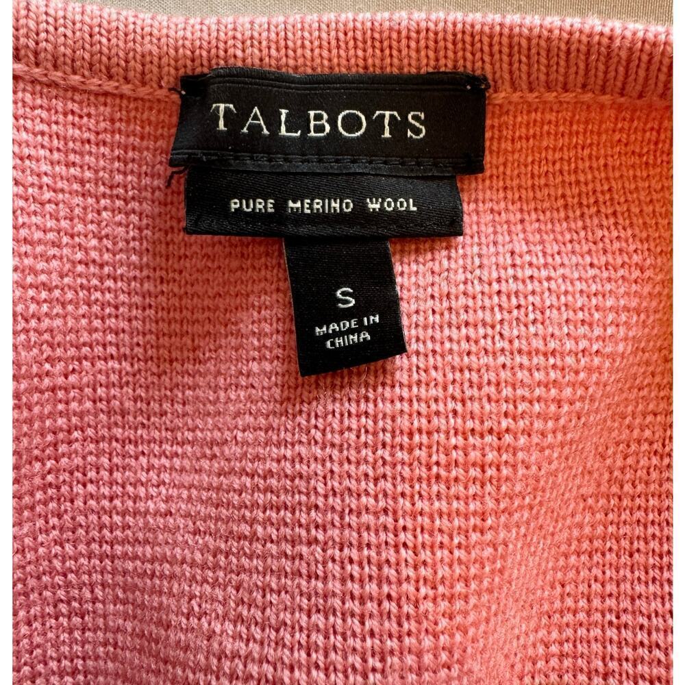 Talbots Pure Merino Wool Open Cardigan Size S (duster shacket sweater) - Picture 5 of 6